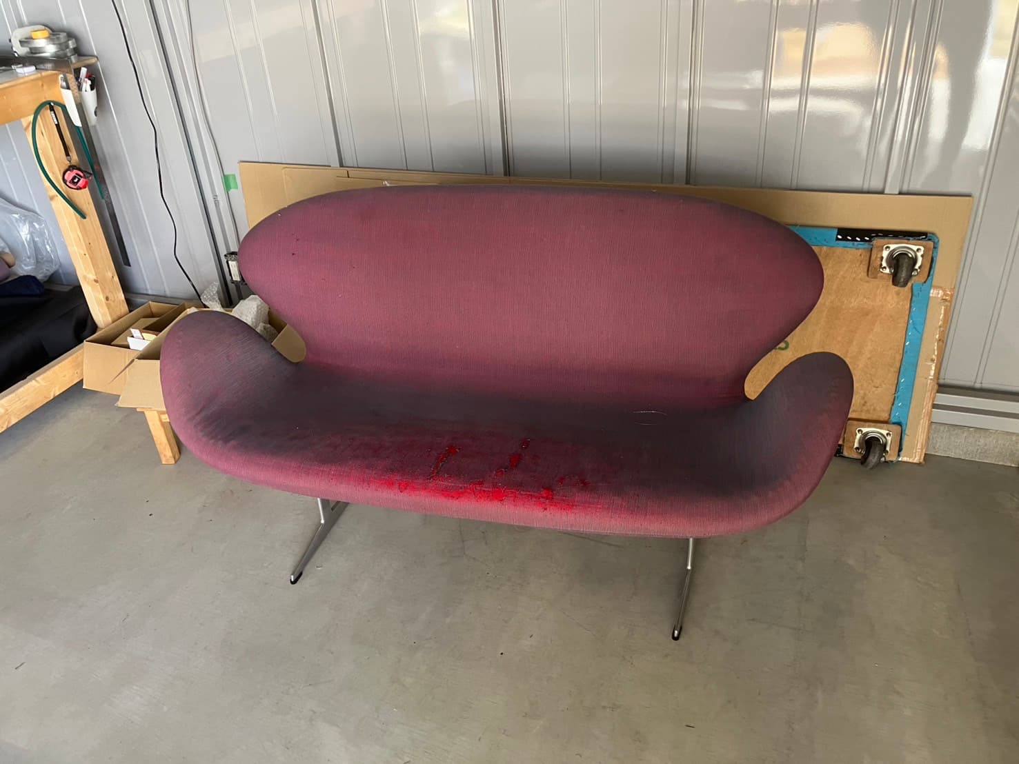 ソファ 張り替え事例 6(フロント) ビフォー