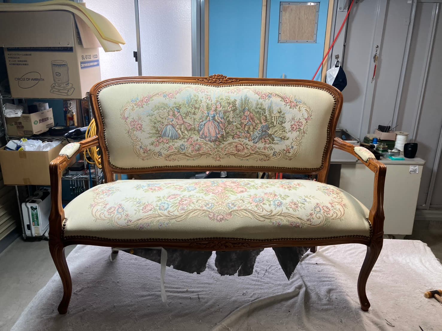 ソファ 張り替え事例 7 ビフォー